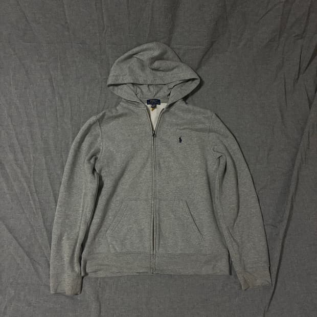 (정품 QR) 폴로 랄프로렌 회색 후드 집업