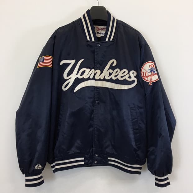 마제스틱 양키스 00s 성조기 바시티점퍼 L 