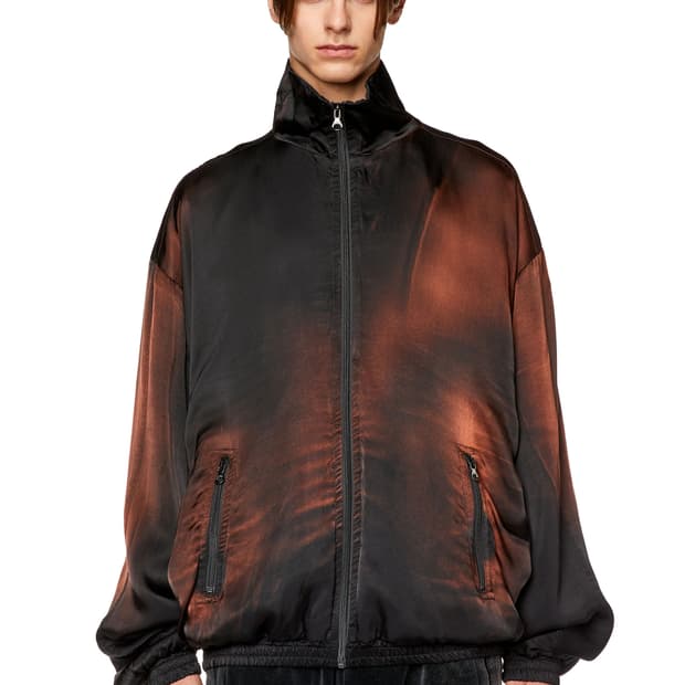 디젤 봄버 솔라이스드 새틴 블랙자켓