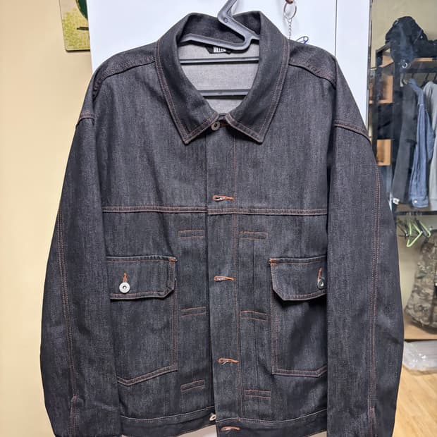 트릴리온 스티치 블랙데님자켓