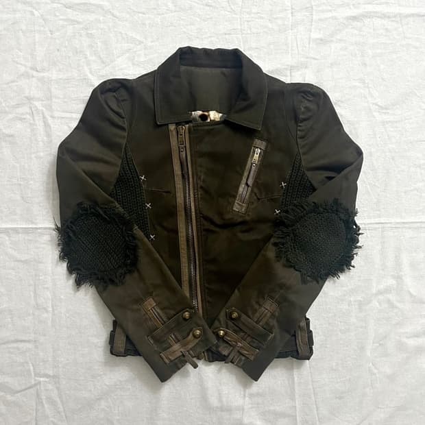 Royal Leather Knit Rider Jacket