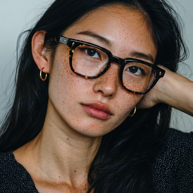 하바나 마호가니 스퀘어 안경 새제품(46사이즈)