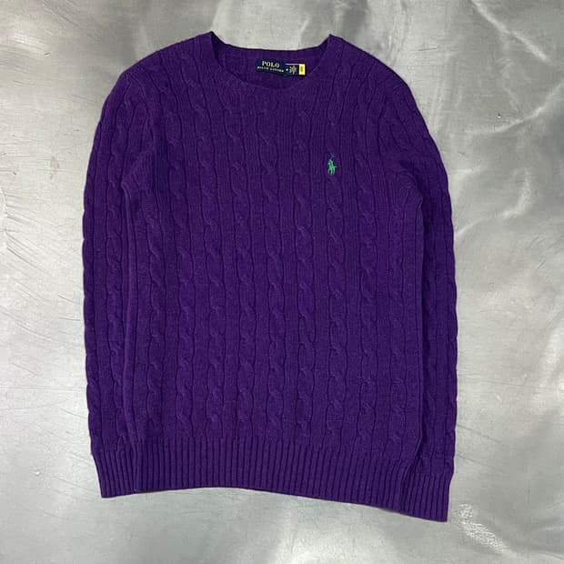  폴로랄프로렌 울 캐시미어 꽈배기 니트 y15913