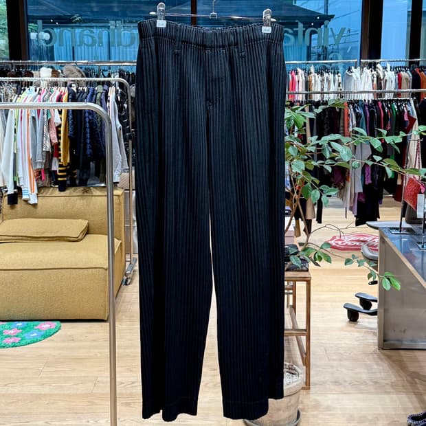 이세이미야케 옴므 플리세 블랙 링컬 팬츠 