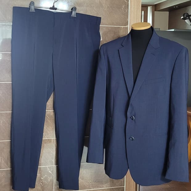 👔남성빅사이즈👔STCO 네이비 클래식핏 정장 세트 (115)