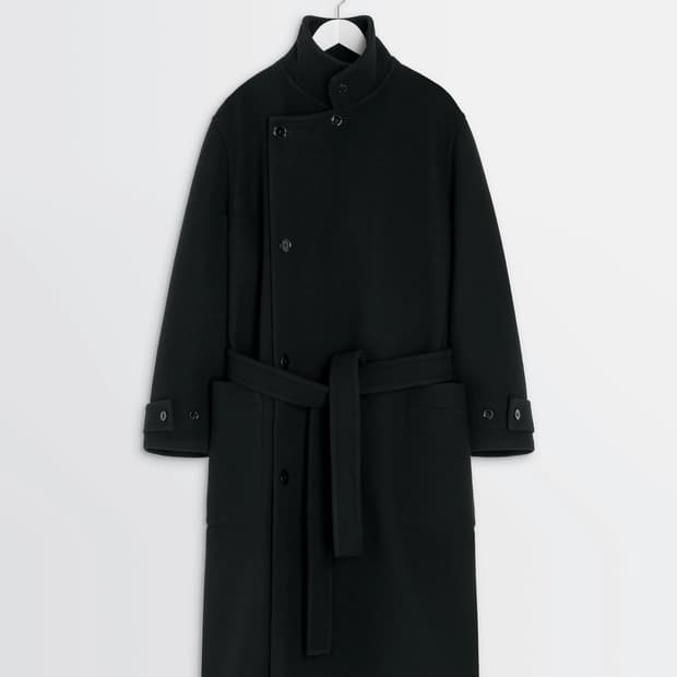 [XS,S,M,L]르메르 25fw 랩 코트/블랙