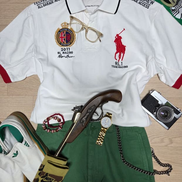 POLO RALPH LAUREN RACING TEAM 카라티 반팔 티셔츠