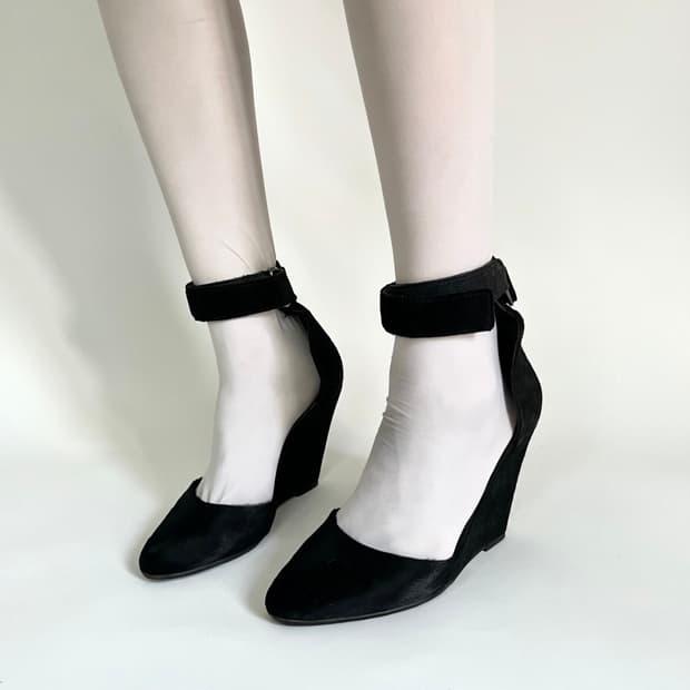 이자벨마랑 포니헤어 웨지 스트랩힐