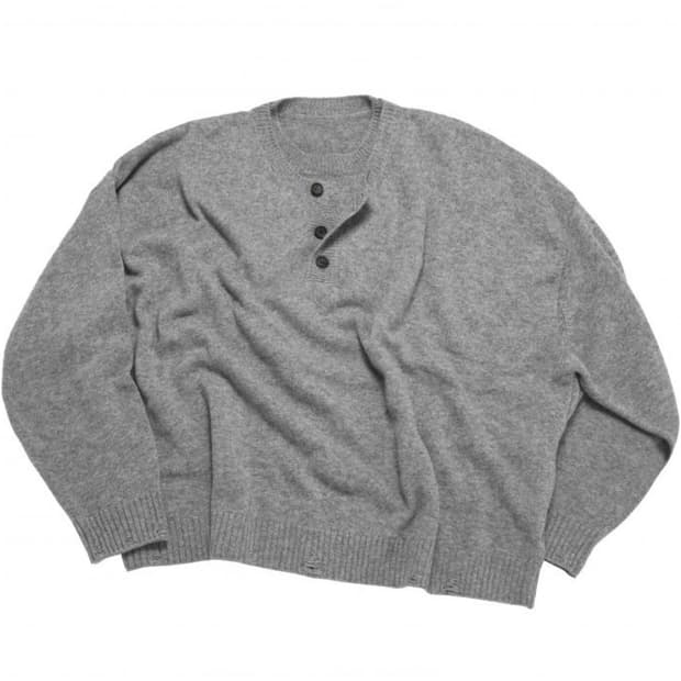 Mjd 콘트라스트 니트 그레이