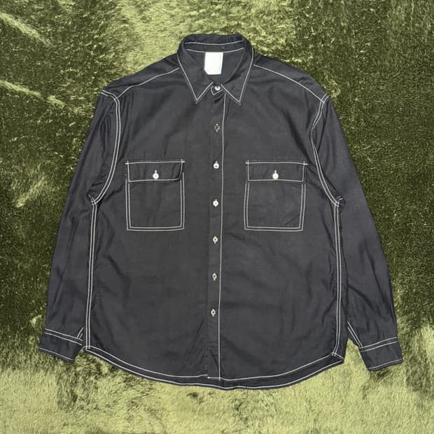 [2] 8division X 브라운야드 콜라보 텐셀 스티치 셔츠 블랙