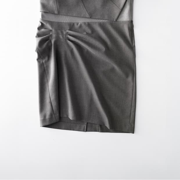 울리카 상투스 pintuck skirt beige xs