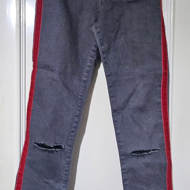 자라 그레이 스키니 데님 팬츠