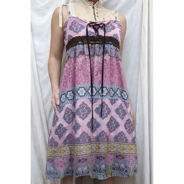 보헤미안 퍼플 원피스