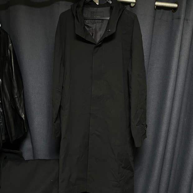 타임 후드 코트 블랙 100