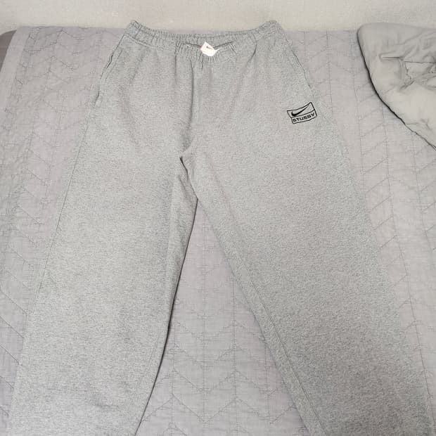 나이키 스투시 스웻 팬츠 그레이 L 나투시