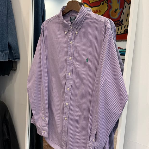 00s Polo RL 폴로 랄프로렌 스트라이프 드레스 셔츠