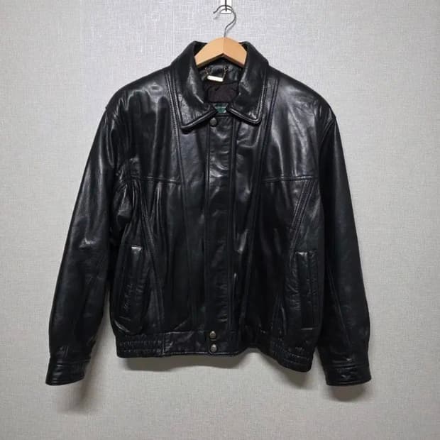 mankind 블랙 가죽 블루종 자켓 사이즈 95  상태좋아요