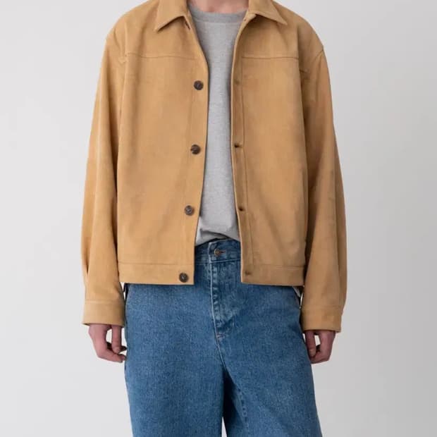 le17septembre homme suede jacket camel