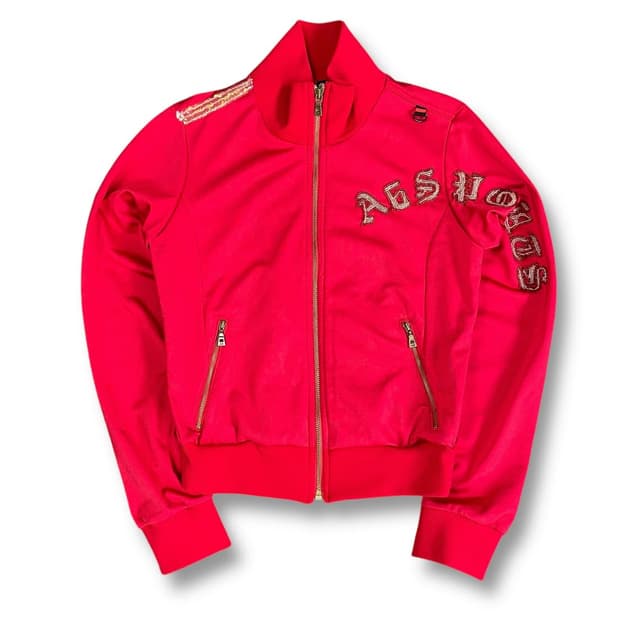 A6 레드 y2k 스팽글 약기모 져지 트랙탑 55