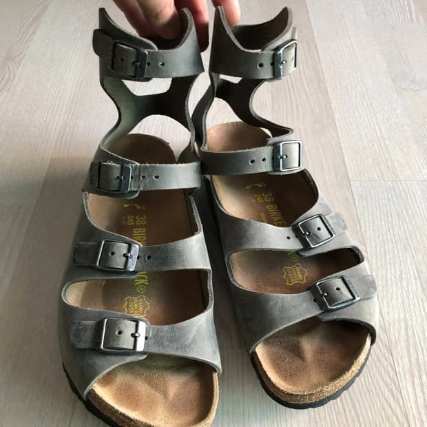 버켄스탁 아테네 글레디에이터 샌들 그레이 245