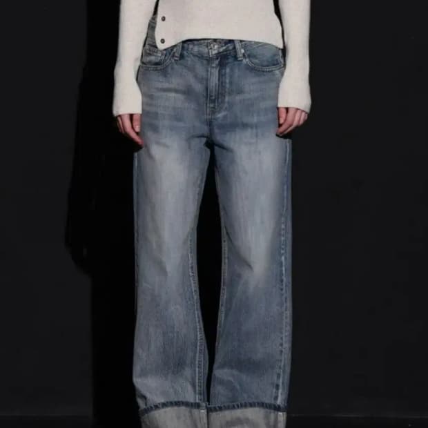 보헤미안서울 롤업 데님 팬츠 m