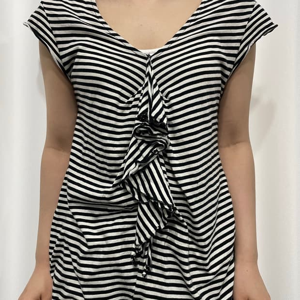 stripe frill top