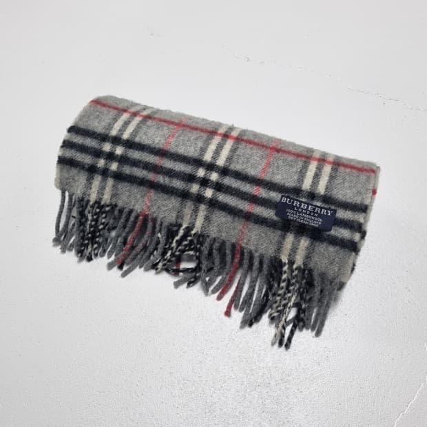 BURBERRY 노바체크 머플러 그레이 - OS  