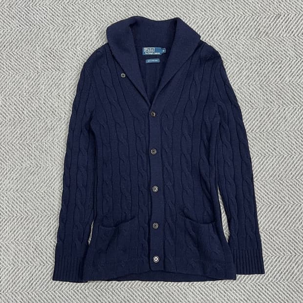 폴로랄프로렌 숄카라 꽈배기 가디건 v0852