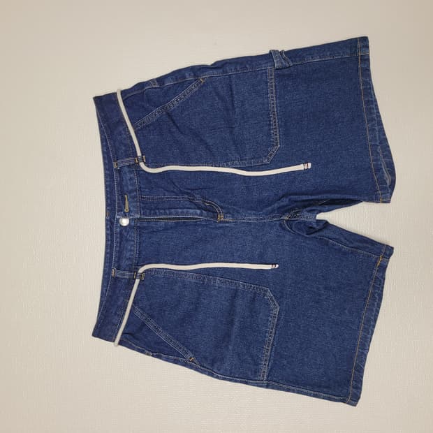 TMRW 남자 루즈핏 청 반바지 34 인디고