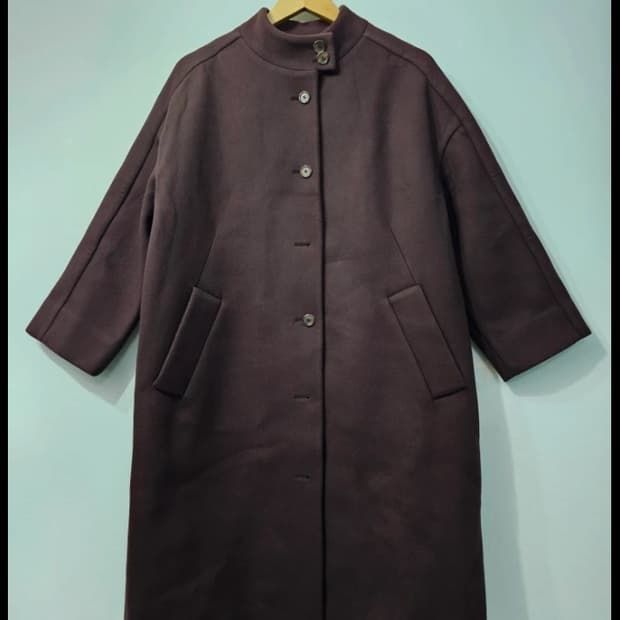알토 Aalto 버건디 오버핏 코트 ~55반