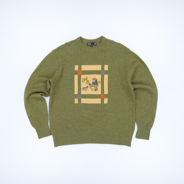 [105] 닥스 빈티지 자수 라운드 니트 스웨터 3822