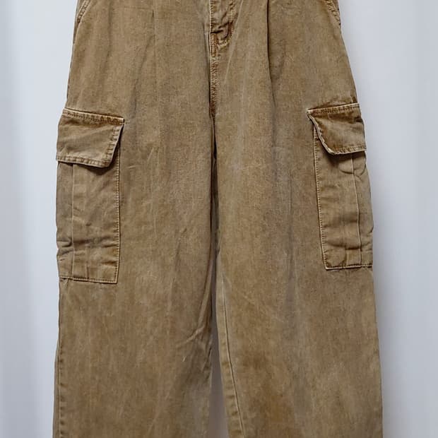 HiRISK 워싱카고 프리미엄 와이드 팬츠 S

