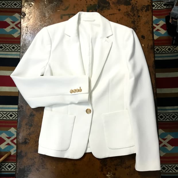 아르마니 익스체인지 화이트 원버튼 블레이저 자켓 여성 44 55 사이즈