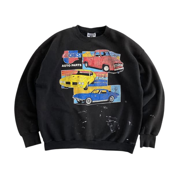 90's 리 카 퀘스트 오토 파트 스웻셔츠