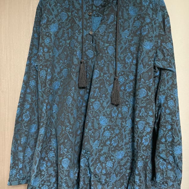 요지야바모토 SYTE 블루 플라워패턴 셋업