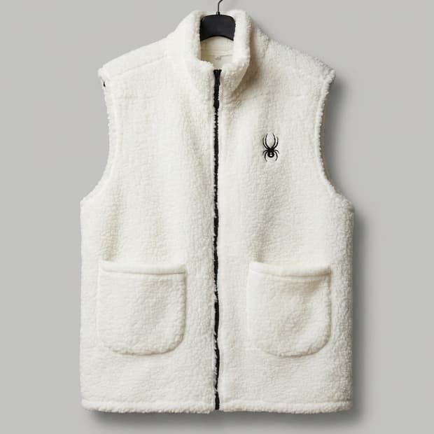 Spyder Sherpa Fleece Vest (White/Ivory)