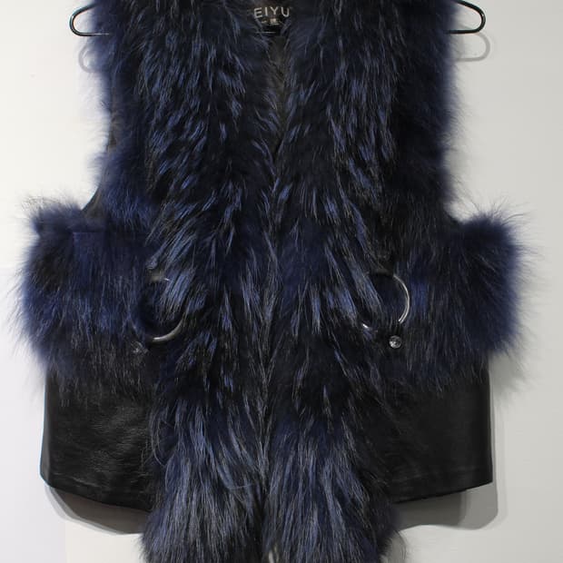 230. 블루톤 폭스퍼 레더 베스트