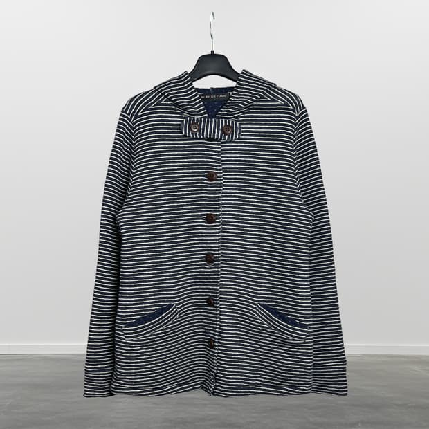 NERVEUX FEMME 스트라이프 후드 자켓