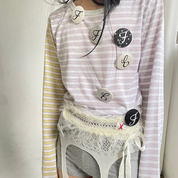 샵페어리 단가라 티셔츠 블랙