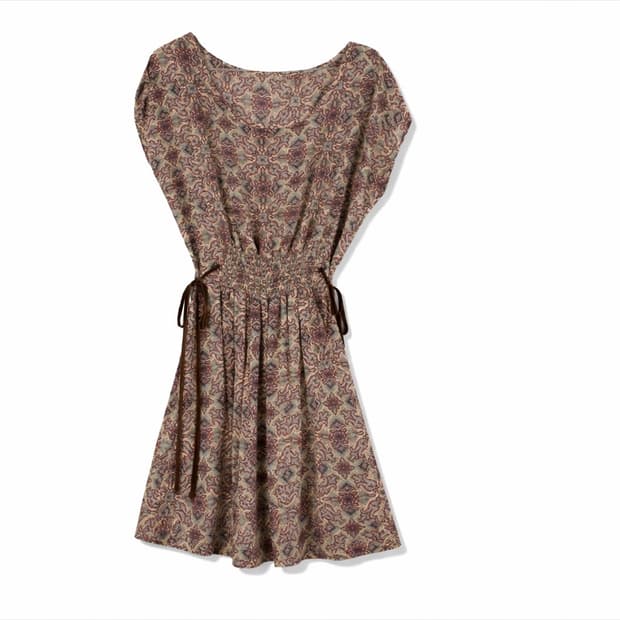 Side Tie Paisley Mini Dress