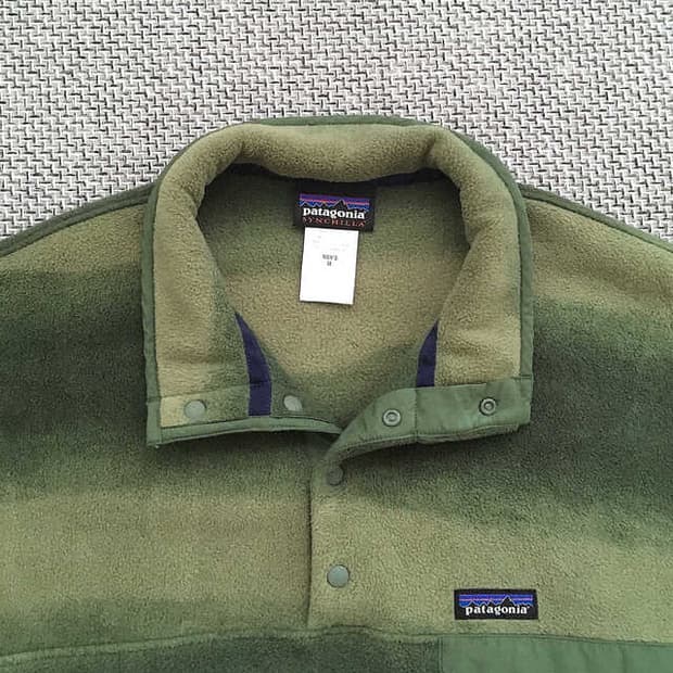 00s brushed stripe Synchilla snap-T