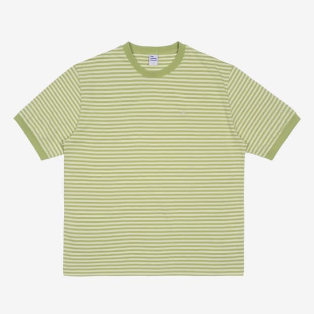 더콜디스트모먼트 TCM mini logo stripe ringer T