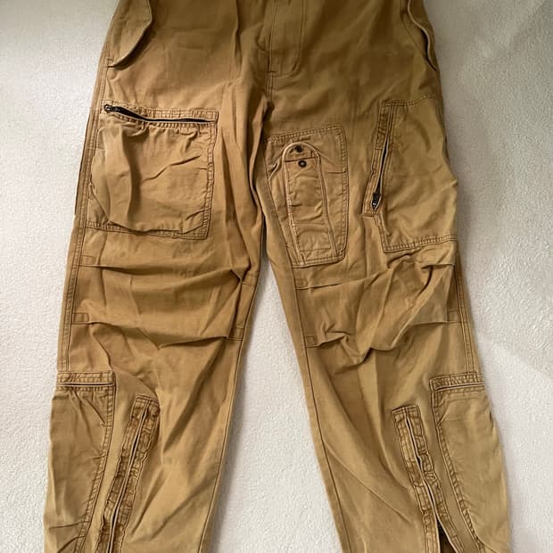 빈티지 10포켓 베이지 카고 팬츠
