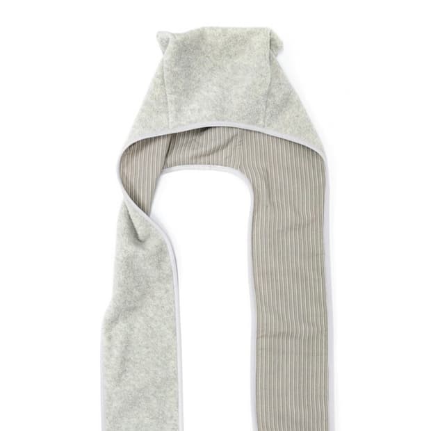 샵페어리 플리스 후드 머플러 멜란지 그레이