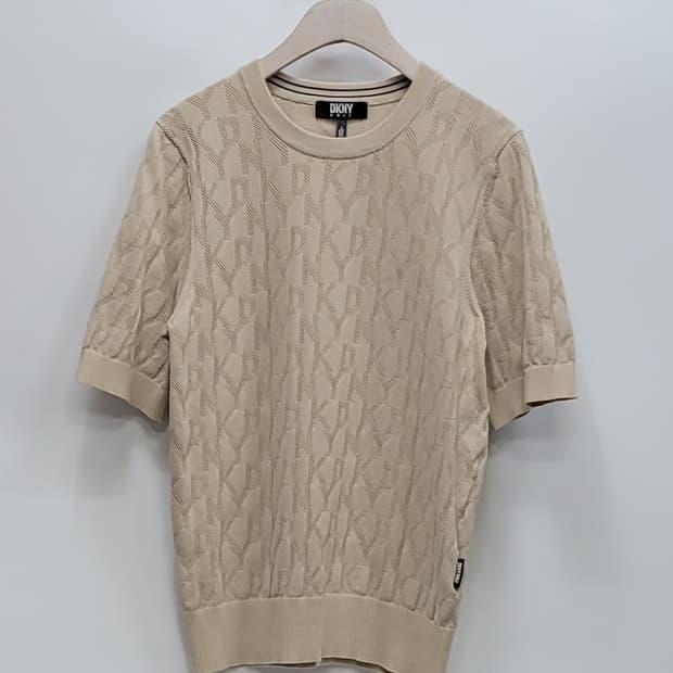 DKNY 23SS 한섬 DKNY 레이온 혼방 반팔 니트 / 여 M 베이지