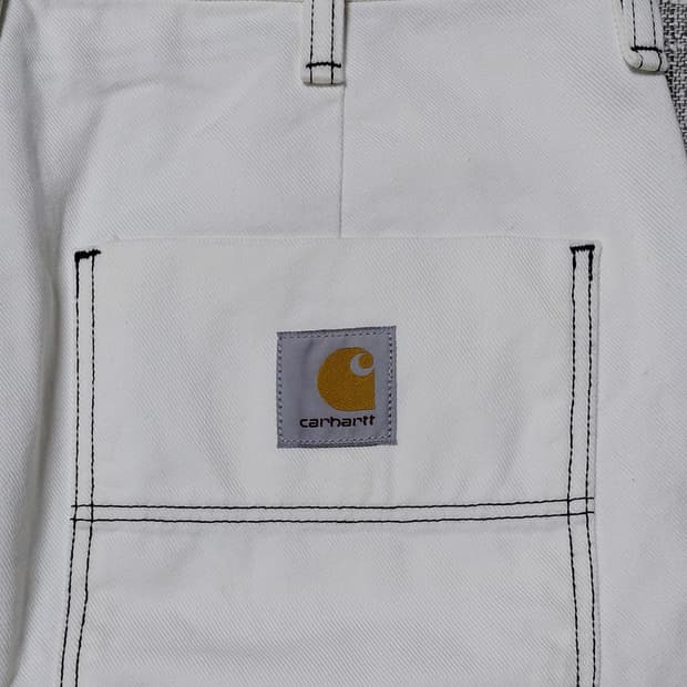 칼하트 WIP 초크 팬트(Chalk Pant) 화이트/스티치 30x32