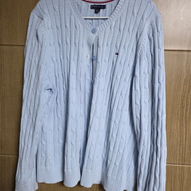 타미힐피거 케이블 니트 가디건