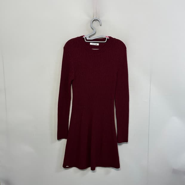 라코스테 니트 원피스 95 와인색
