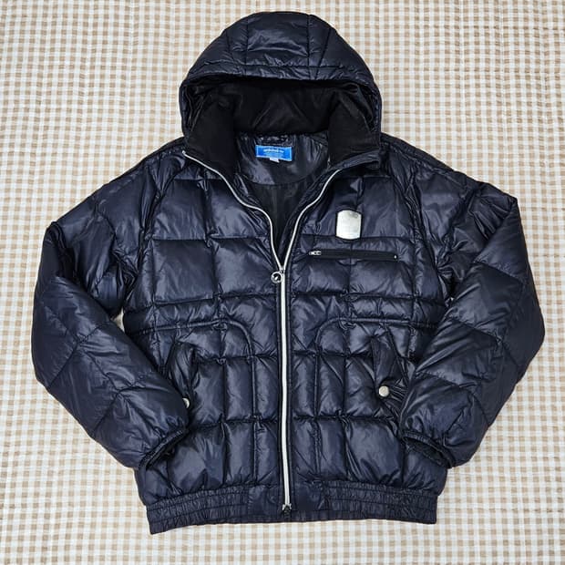 아디다스 거위털 패딩 후드집업 남자100