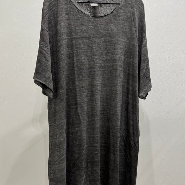 요지야마모토 뿌르옴므 21ss 수미다잉 컷오프 샘플 롱 티셔츠